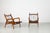 Wood Italian Armchairs with Adjustable Backrest, 1950s, Set of 2 For Sale - Image 7 of 18