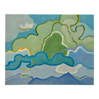 “Arising Clouds” Oil on Linen by Nancy M. Vignola For Sale
