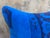 Folk Art Asymmetric Blue Rug Pillow Cover For Sale - Image 3 of 14