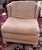 Mid Century Marjorie Reese Carson Style Camel Color Chairs With Modified Wings and Upholstered Square Leg Bases For Sale - Image 4 of 7