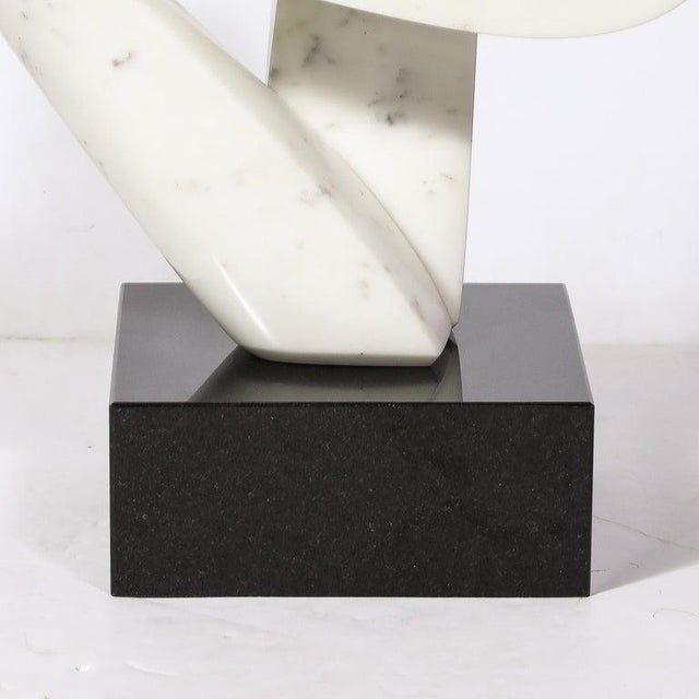 Mid-Century Modern Carrara Marble Abstract Sculpture For Sale In New York - Image 6 of 11