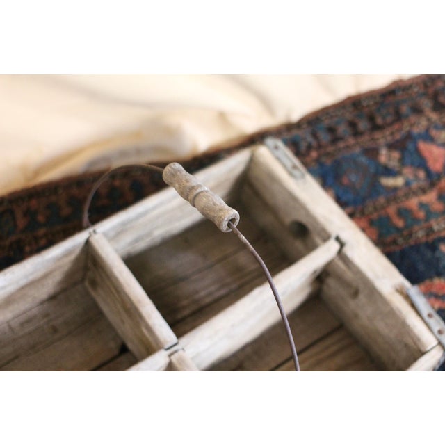 Farmhouse 1940s Rustic Herb Wood Crate With a Handle For Sale - Image 3 of 11