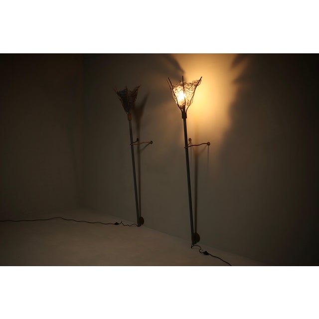 1980s Torche Wall Lamps by Rob Eckhardt for Eckhardt and Leeuwenstein, 1980s, Set of 2 For Sale - Image 5 of 15