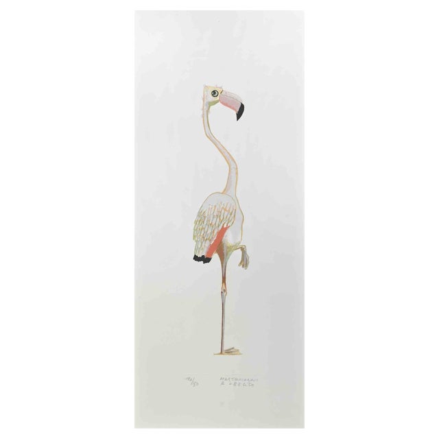 Alberto Mastroianni, Flamingo, Lithograph, 1970s For Sale