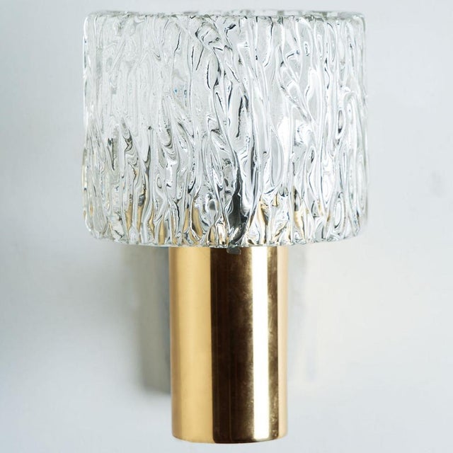 Metal Vintage Glass Torch Wall Sconces by Fagerlund for Orrefors, 1960s, Set of 2 For Sale - Image 7 of 18