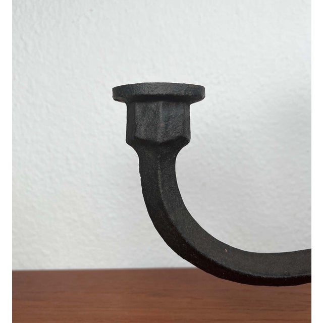 Mid-Century Modern Brutalist German Cast Iron Candleholder from Aachener Giesserei, 1960s For Sale - Image 4 of 18