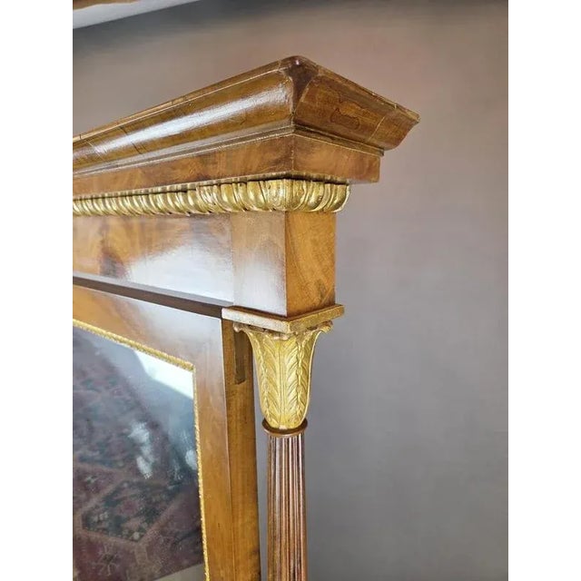 Empire Mahogany and Giltwood Psyche Mirror, 19th Century For Sale - Image 4 of 9
