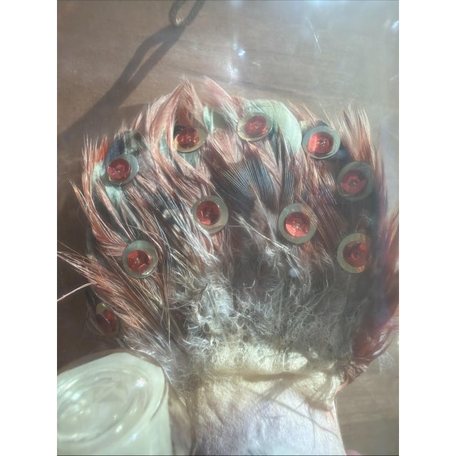 1970s Vintage Max Factor PRIMITIF Peacock Promotional Display Under Dome – Mid-Century For Sale - Image 5 of 5