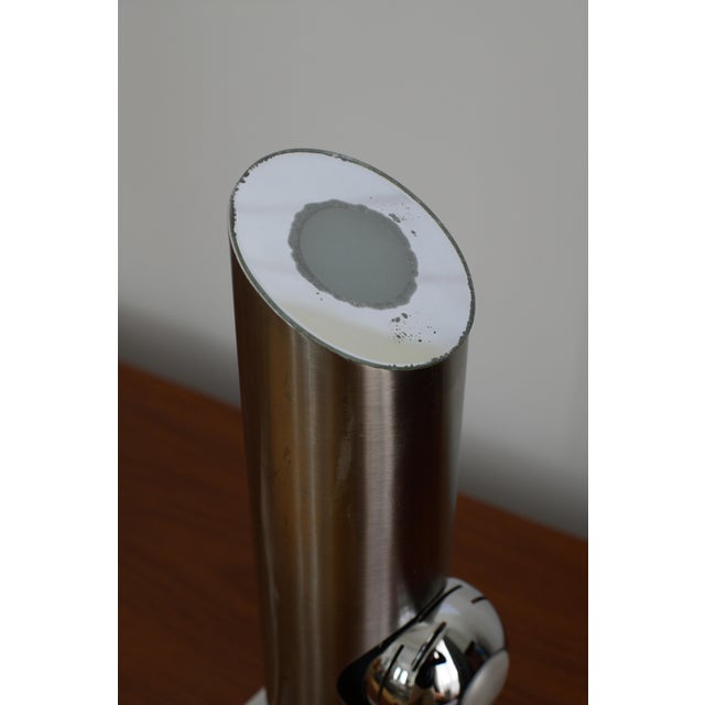 Angelo Lelii Table lamp, model 500 for Arredoluce, Italy, c. 1969 Made from chrome-plated steel, aluminum, enameled...