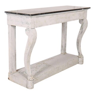 French Marble Topped Console Table For Sale