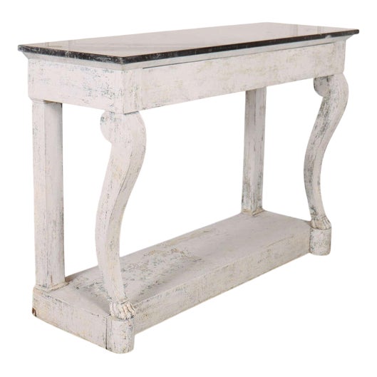 French Marble Topped Console Table For Sale