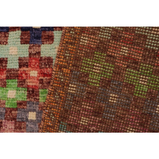 Boho Chic Balochi Maroon/Orange Wool Rug - 3'3''x5'1'' For Sale - Image 9 of 11