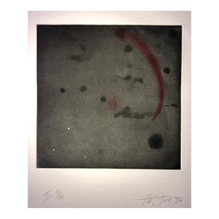 Pat Steir, Comet, Outer Space Dark Series Aquatint Etching Color Abstract Expressionist For Sale