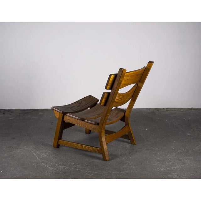 Brutalist Chair in Oak by Dittmann & Co fort Awa Radbound, 1960s For Sale - Image 15 of 18