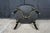Mid Century Regency Style Ebonized Gold Painted Upholstered Stool Pouf Bench For Sale - Image 10 of 18