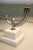 Donald Deskey 1930s Art Deco Streamline Moderne Stepped Marble Chrome Table Lamps by Donald Deskey - a Pair For Sale - Image 4 of 12