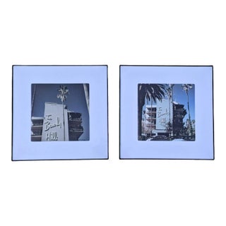 Beverly Hills Hotel Framed Photographs- a Pair For Sale