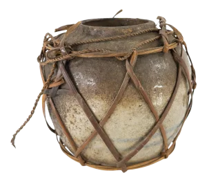 Early 20th Century Chinese Rustic Crackled Ginger Jar