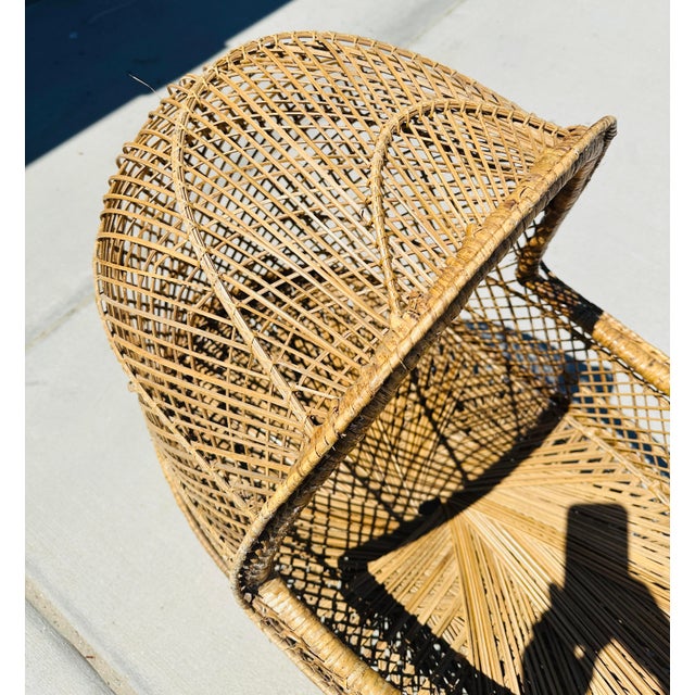 Wood Vintage Domed Wicker Baby Bassinet For Sale - Image 7 of 11