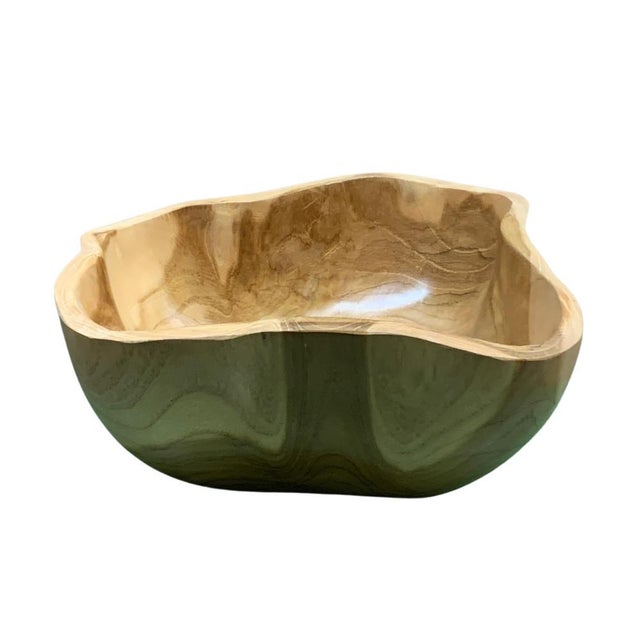Medium Wooden Bowl For Sale - Image 4 of 5