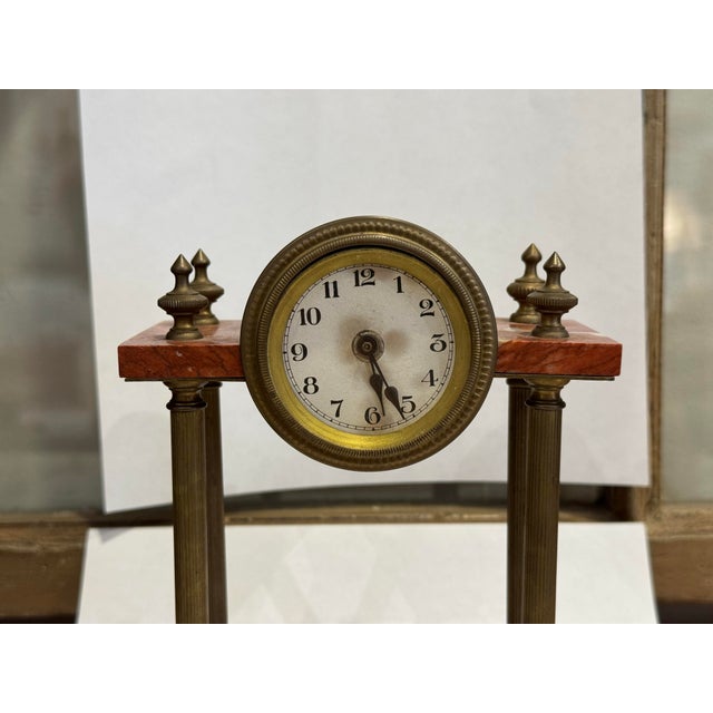 1990s 1900s Vintage French Marble Clock Decor For Sale - Image 5 of 7