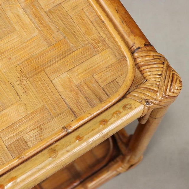 Late 20th Century Wicker and Bamboo Coffee Table, 1970s For Sale - Image 5 of 12