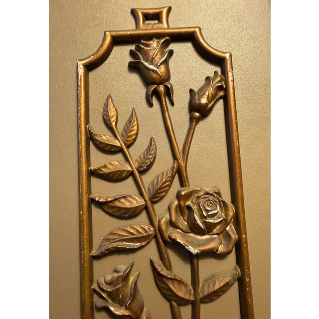 Mid 20th Century Set of Four 20" Hollywood Regency Gilt Botanical Wall Plaques by Sexton For Sale - Image 9 of 12