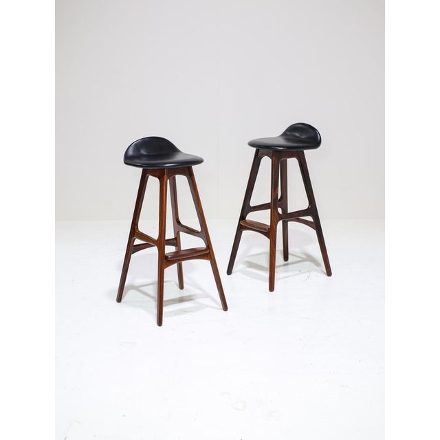 OD61 Bar Stools by Erik Buch for Oddense Maskinsnedkeri, 1960s, Set of 2 For Sale - Image 15 of 15