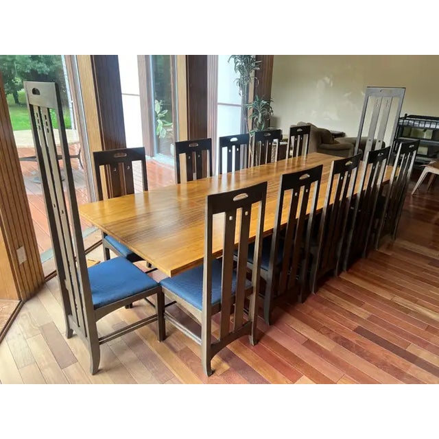 Mid-Century Modern Charles Rennie Mackintosh MCM Ingram Dining Chairs for Cassina, Set of 12 For Sale - Image 3 of 17