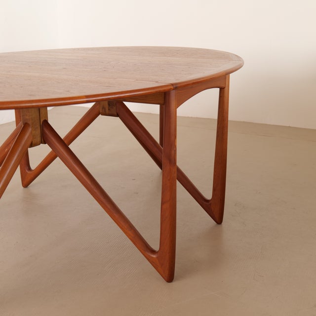 Wood Teak Dining Table by Kurt Ostervig & Carl Madsen for P. Jeppesen Møbelfabrik, 1960s For Sale - Image 7 of 12