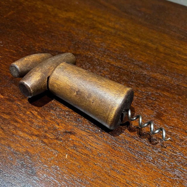 1970s Exotic Wood Wine Bottle Opener & Closer Mexico For Sale In San Diego - Image 6 of 9