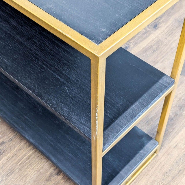 Wood Crate & Barrel Three Tier Tv Stand For Sale - Image 7 of 8