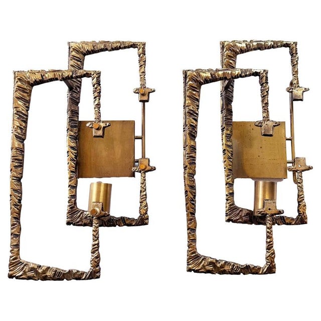 Sconces Bronze Frames without Glasses by Angelo Brotto for Esperia, 1960s, Set of 2 For Sale - Image 10 of 10