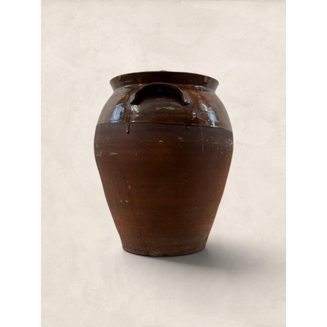Late 19th Century Antique French Brown Glazed Confit Pot With Wooden Lid For Sale In Tampa - Image 6 of 9