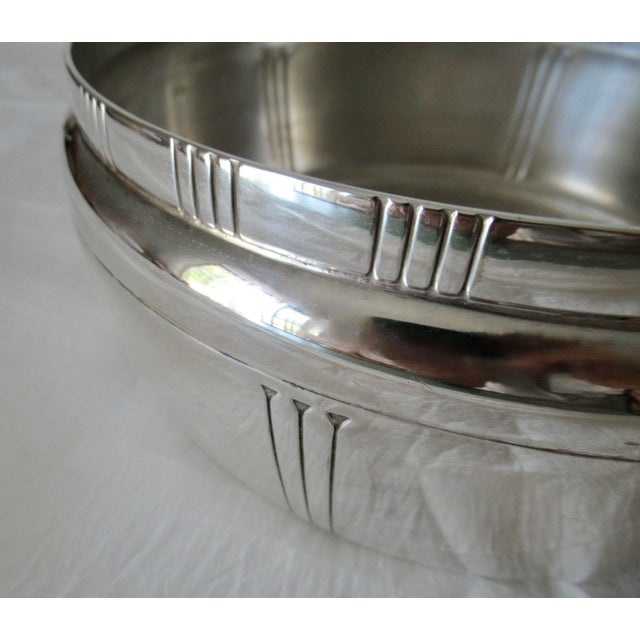 Vintage Art Deco Style, Bernard Rice's Son's Inc., Silver Plate Vegetable or Tureen Serving Bowl For Sale - Image 14 of 18