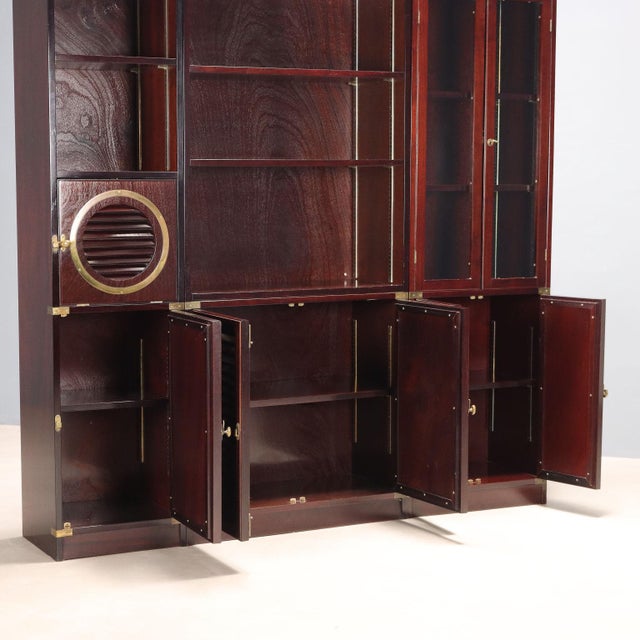 Bookcase in Mahogany Veneer from La Vecchia Mare, 20th Century For Sale - Image 9 of 12