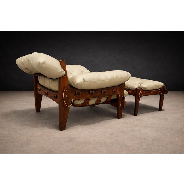 “Moleca” Lounge Chair with Ottoman in Rosewood & Leather, Sergio Rodrigues, 1963, Brazil - Lot 214-346 For Sale - Image 12 of 17