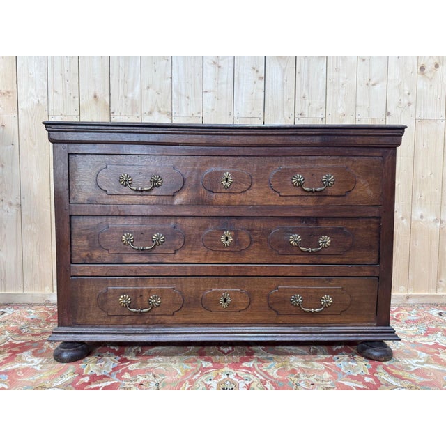 18th Century Louis XIII Three-Drawer Chest in Oak For Sale - Image 10 of 10