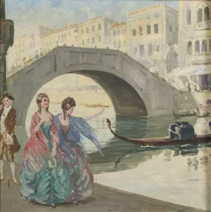 Pair of Oil Paintings Italian School Early 20th Century Early 20th Century