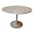 Vintage Tulip Metal Base Dining Table With Italian Travertine Top – Outdoor For Sale
