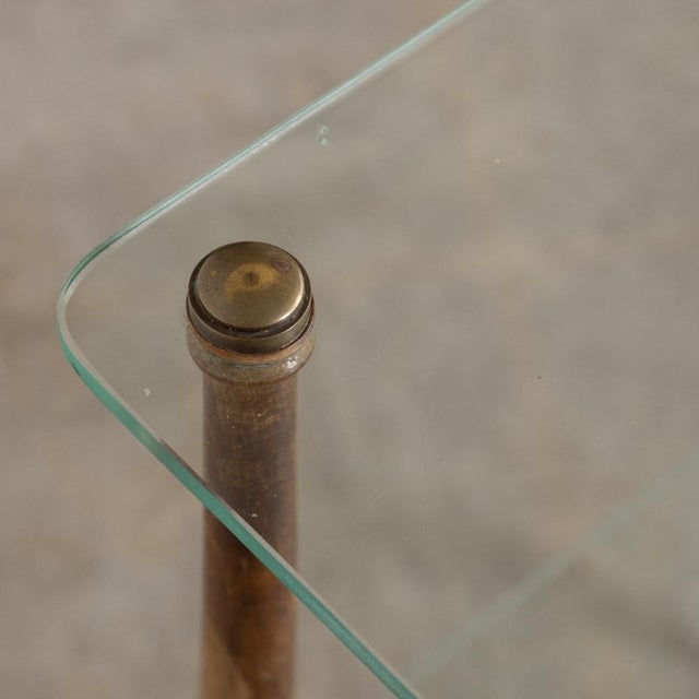French Wood and Glass Two-Tier Side Table For Sale - Image 11 of 15