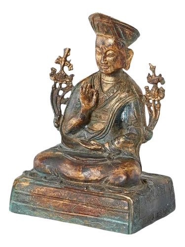 Chinese Ming Style Bronze Metal Seated Buddha