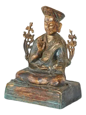 Chinese Ming Style Bronze Metal Seated Buddha