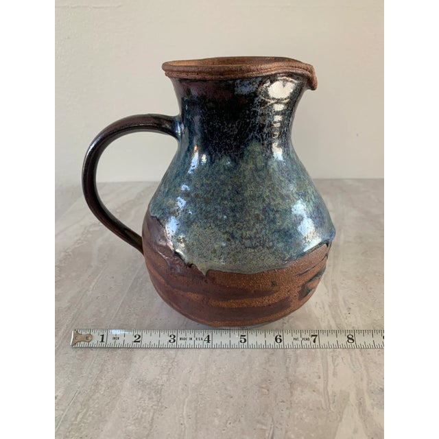 Vintage Studio Ceramic Glazed Pitcher For Sale - Image 9 of 12