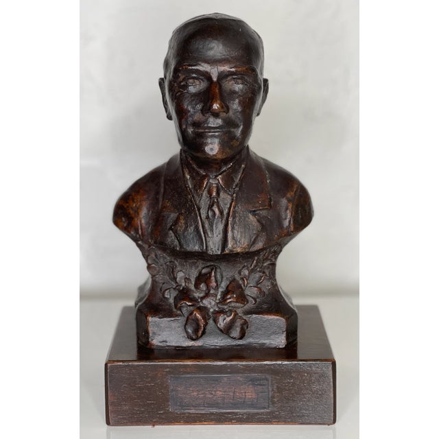 Mid Century Bronze Bust For Sale - Image 4 of 10