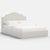 Tori Platform Bed in Snow Slub Velvet, Full/Double For Sale