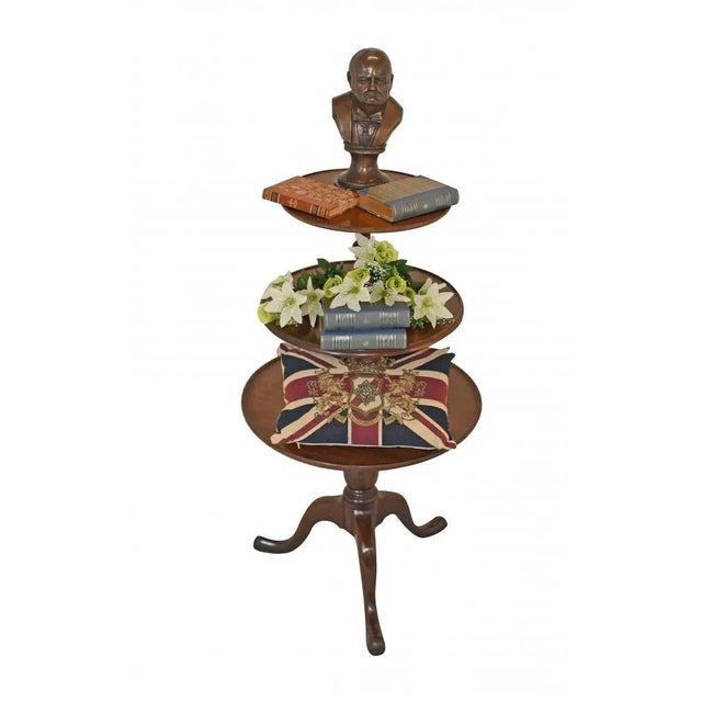 Gorgeous Chippendale style mahogany wine table. Three tiers, traditionally used for wine but great for parties, food, like...