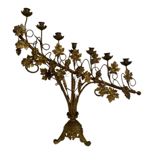 Mid 19th Century French Louis XV Style Bronze Dore Seven Arm Candelabra