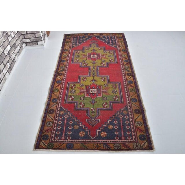 Oushak Vintage Handknotted Rug For Sale - Image 4 of 10
