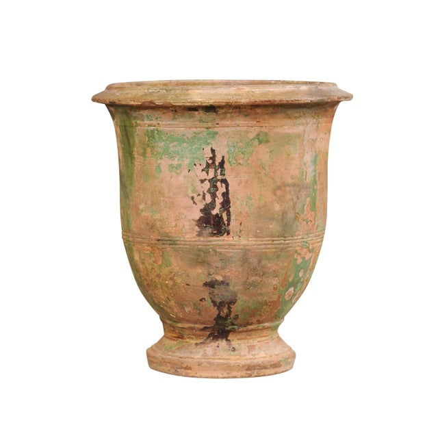 Early 19th Century French Provençal Early 19th Century Anduze Vase with Hints of Green and Brown For Sale - Image 5 of 12